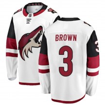 Men's Fanatics Branded Arizona Coyotes Josh Brown White Away Jersey - Breakaway