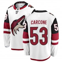 Men's Fanatics Branded Arizona Coyotes Michael Carcone White Away Jersey - Breakaway