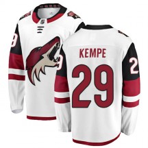Men's Fanatics Branded Arizona Coyotes Mario Kempe White Away Jersey - Authentic