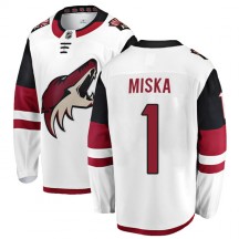 Men's Fanatics Branded Arizona Coyotes Hunter Miska White Away Jersey - Authentic