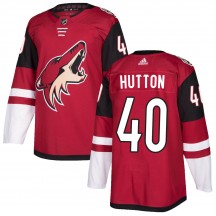 Youth Adidas Arizona Coyotes Carter Hutton Maroon Home Jersey - Authentic