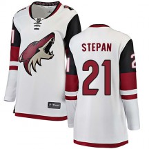 Women's Fanatics Branded Arizona Coyotes Derek Stepan White Away Jersey - Authentic