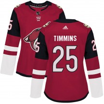 Women's Adidas Arizona Coyotes Conor Timmins Maroon Home Jersey - Authentic
