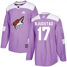 Youth Adidas Arizona Coyotes Nick Bjugstad Purple Fights Cancer Practice Jersey - Authentic