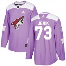 Youth Adidas Arizona Coyotes Jan Jenik Purple Fights Cancer Practice Jersey - Authentic