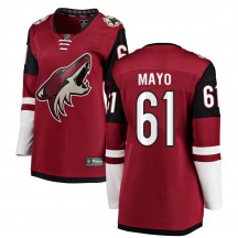 Women's Fanatics Branded Arizona Coyotes Dysin Mayo Red Home Jersey - Breakaway