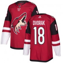 Youth Adidas Arizona Coyotes Christian Dvorak Red Burgundy Home Jersey - Authentic
