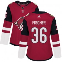 Women's Adidas Arizona Coyotes Christian Fischer Red Burgundy Home Jersey - Authentic
