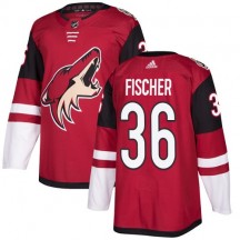 Youth Adidas Arizona Coyotes Christian Fischer Red Burgundy Home Jersey - Authentic