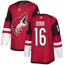Youth Adidas Arizona Coyotes Max Domi Red Burgundy Home Jersey - Authentic
