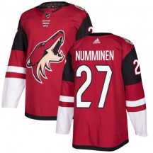 Youth Adidas Arizona Coyotes Teppo Numminen Red Burgundy Home Jersey - Authentic