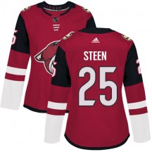 Women's Adidas Arizona Coyotes Thomas Steen Red Burgundy Home Jersey - Authentic