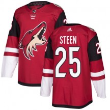 Youth Adidas Arizona Coyotes Thomas Steen Red Burgundy Home Jersey - Authentic