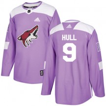 Men's Adidas Arizona Coyotes Bobby Hull Purple Fights Cancer Practice Jersey - Authentic
