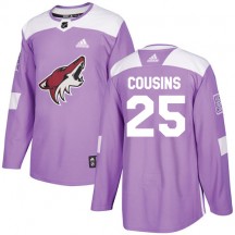 Men's Adidas Arizona Coyotes Nick Cousins Purple Fights Cancer Practice Jersey - Authentic
