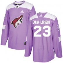 Men's Adidas Arizona Coyotes Oliver Ekman-Larsson Purple Fights Cancer Practice Jersey - Authentic