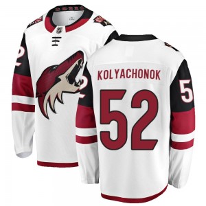 Men's Fanatics Branded Arizona Coyotes Vladislav Kolyachonok White Away Jersey - Breakaway
