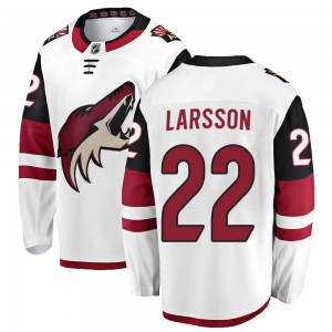 Men's Fanatics Branded Arizona Coyotes Johan Larsson White Away Jersey - Breakaway
