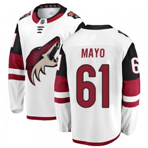 Men's Fanatics Branded Arizona Coyotes Dysin Mayo White Away Jersey - Breakaway