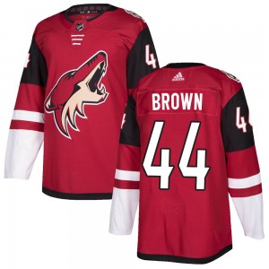 Men's Adidas Arizona Coyotes Josh Brown Brown Maroon Home Jersey - Authentic