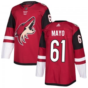 Men's Adidas Arizona Coyotes Dysin Mayo Maroon Home Jersey - Authentic