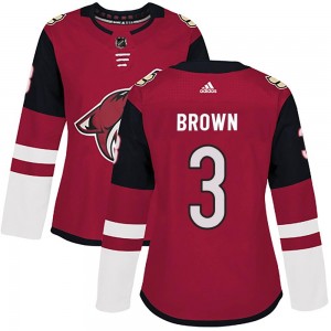 Women's Adidas Arizona Coyotes Josh Brown Brown Maroon Home Jersey - Authentic