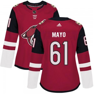 Women's Adidas Arizona Coyotes Dysin Mayo Maroon Home Jersey - Authentic