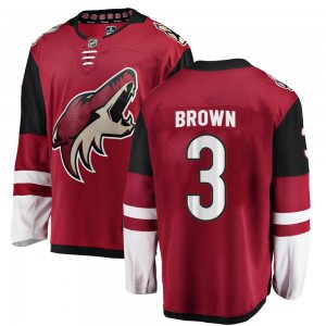 Men's Fanatics Branded Arizona Coyotes Josh Brown Red Home Jersey - Breakaway