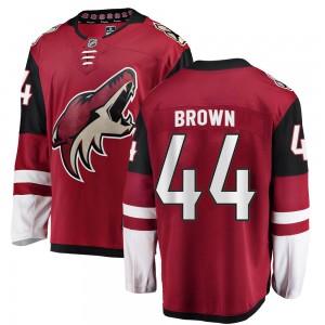 Men's Fanatics Branded Arizona Coyotes Josh Brown Red Home Jersey - Breakaway
