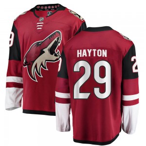 Men's Fanatics Branded Arizona Coyotes Barrett Hayton Red Home Jersey - Breakaway