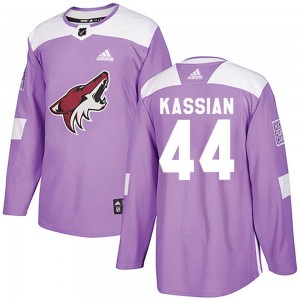 Men's Adidas Arizona Coyotes Zack Kassian Purple Fights Cancer Practice Jersey - Authentic