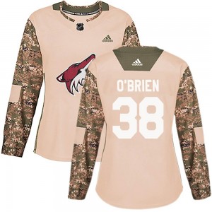 Women's Adidas Arizona Coyotes Liam O'Brien Camo Veterans Day Practice Jersey - Authentic