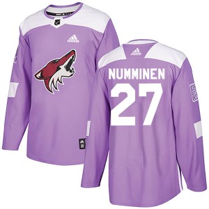 Youth Adidas Arizona Coyotes Teppo Numminen Purple Fights Cancer Practice Jersey - Authentic
