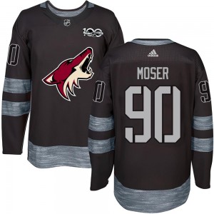Youth Arizona Coyotes J.J. Moser Black 1917-2017 100th Anniversary Jersey - Authentic