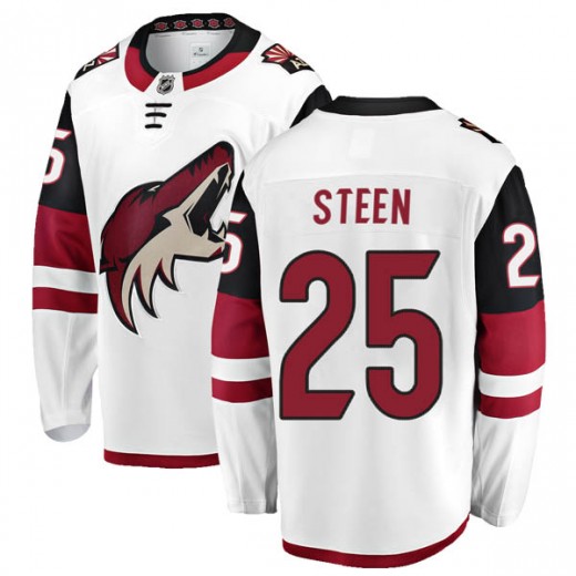 Men's Fanatics Branded Arizona Coyotes Thomas Steen White Away Jersey - Authentic