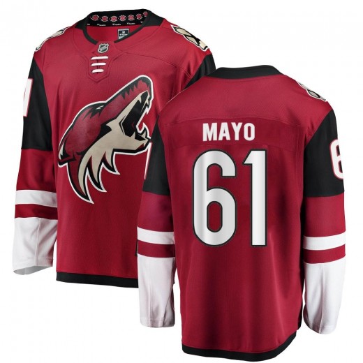 Men's Fanatics Branded Arizona Coyotes Dysin Mayo Red Home Jersey - Breakaway