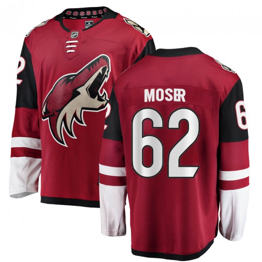 Youth Fanatics Branded Arizona Coyotes Janis Moser Red Home Jersey - Breakaway