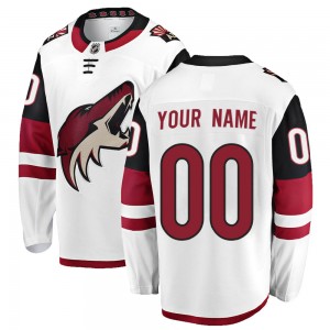 Men's Fanatics Branded Arizona Coyotes Custom White Custom Away Jersey - Breakaway