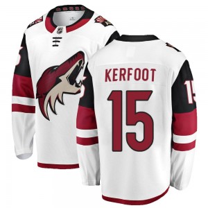 Men's Fanatics Branded Arizona Coyotes Alexander Kerfoot White Away Jersey - Breakaway