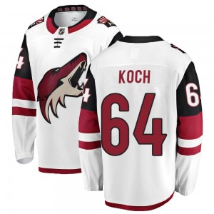 Men's Fanatics Branded Arizona Coyotes Patrik Koch White Away Jersey - Breakaway