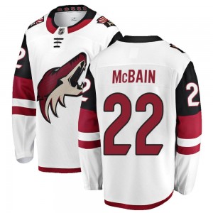 Men's Fanatics Branded Arizona Coyotes Jack McBain White Away Jersey - Breakaway