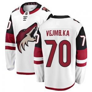 Men's Fanatics Branded Arizona Coyotes Karel Vejmelka White Away Jersey - Breakaway