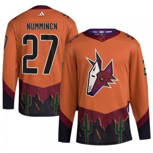 Men's Adidas Arizona Coyotes Teppo Numminen Orange Reverse Retro 2.0 Jersey - Authentic