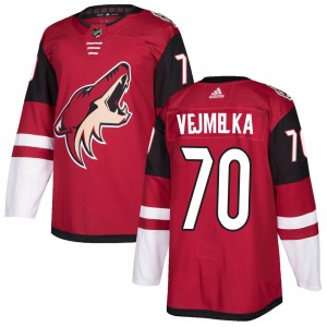 Youth Adidas Arizona Coyotes Karel Vejmelka Maroon Home Jersey - Authentic