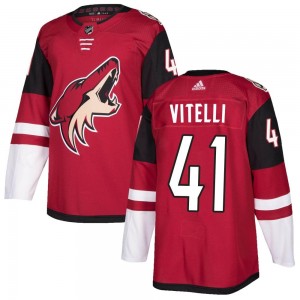 Youth Adidas Arizona Coyotes Reece Vitelli Maroon Home Jersey - Authentic