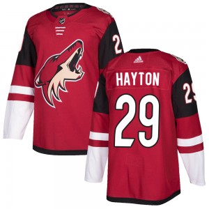 Men's Adidas Arizona Coyotes Barrett Hayton Maroon Home Jersey - Authentic