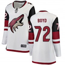 Women's Fanatics Branded Arizona Coyotes Travis Boyd White Away Jersey - Breakaway