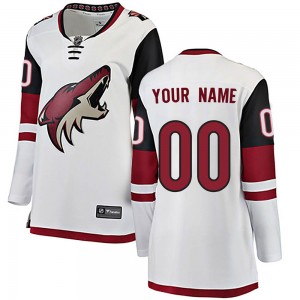 Women's Fanatics Branded Arizona Coyotes Custom White Custom Away Jersey - Breakaway