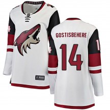 Women's Fanatics Branded Arizona Coyotes Shayne Gostisbehere White Away Jersey - Breakaway