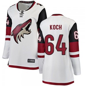 Women's Fanatics Branded Arizona Coyotes Patrik Koch White Away Jersey - Breakaway